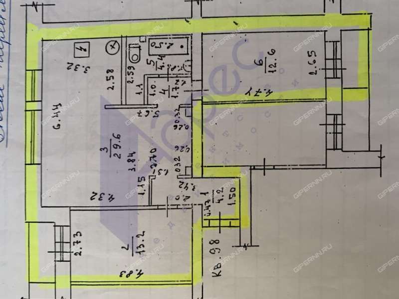 трёхкомнатная квартира на улице Генкиной дом 102