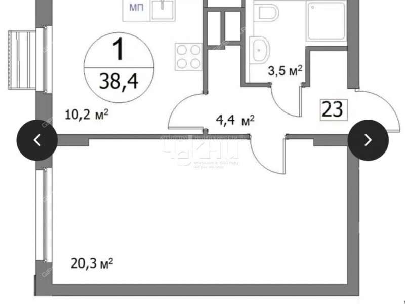 однокомнатная квартира на улице Сергея Акимова дом 50