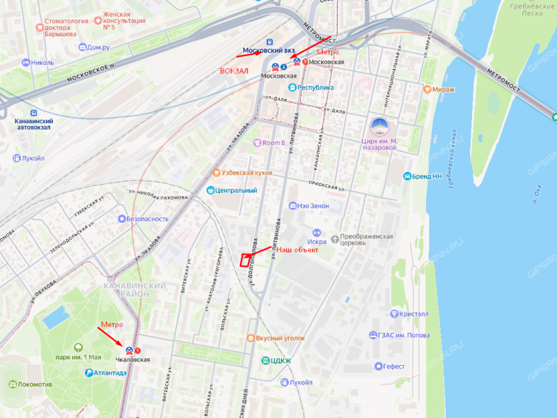 земельный участок под коммерческое использование в Канавинском районе Нижнего Новгорода