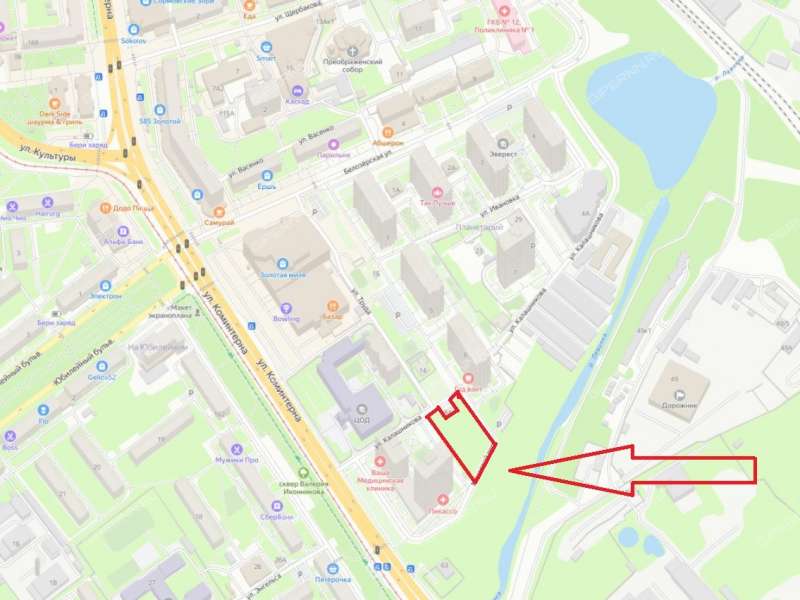 земельный участок под коммерческое использование в Сормовском районе Нижнего Новгорода