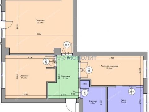 3-komnatnaya-ul-gruzinskaya-d-12b фото