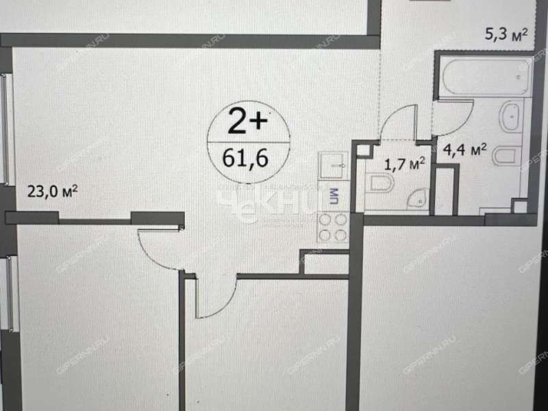 двухкомнатная квартира в новостройке на улице Сергея Акимова