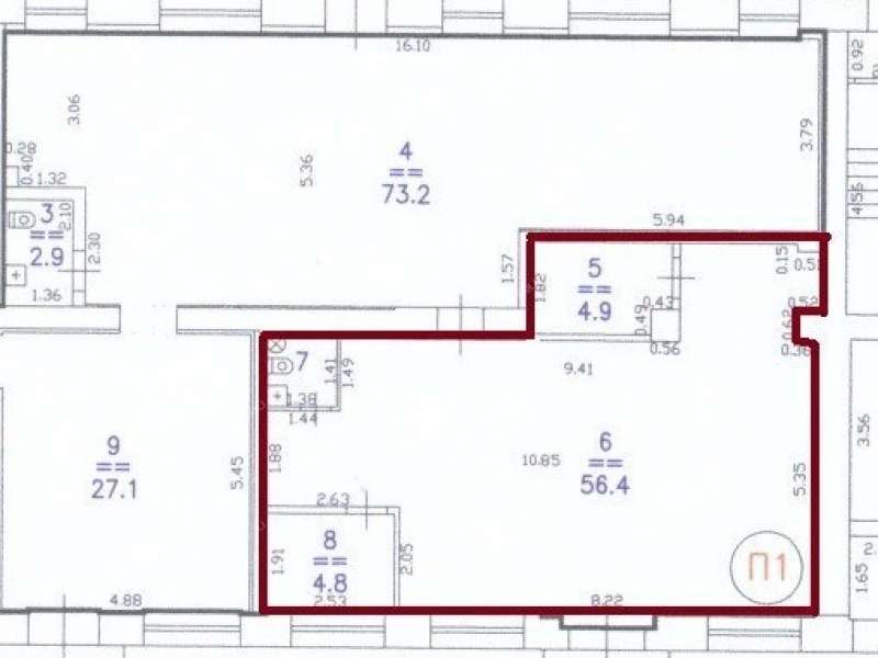 помещение под торговую площадь на улице Героя Рябцева