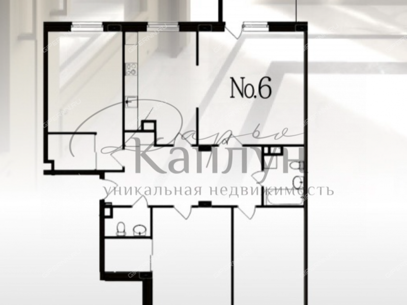 четырёхкомнатная квартира в новостройке на улице Гоголя
