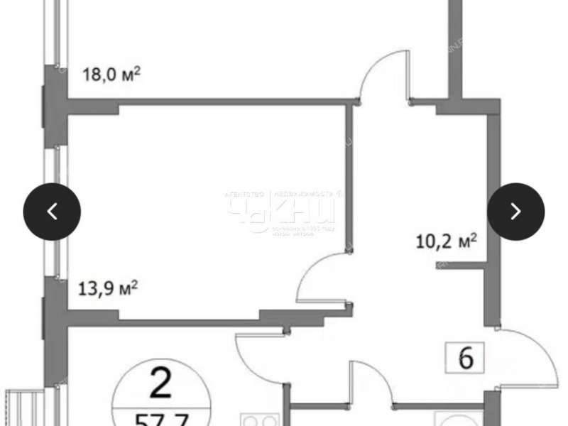 двухкомнатная квартира на улице Сергея Акимова дом 50