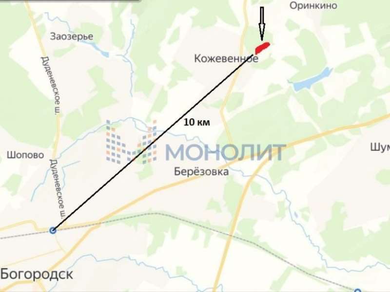 земельный участок под коттеджный посёлок в Богородском районе Нижегородской области