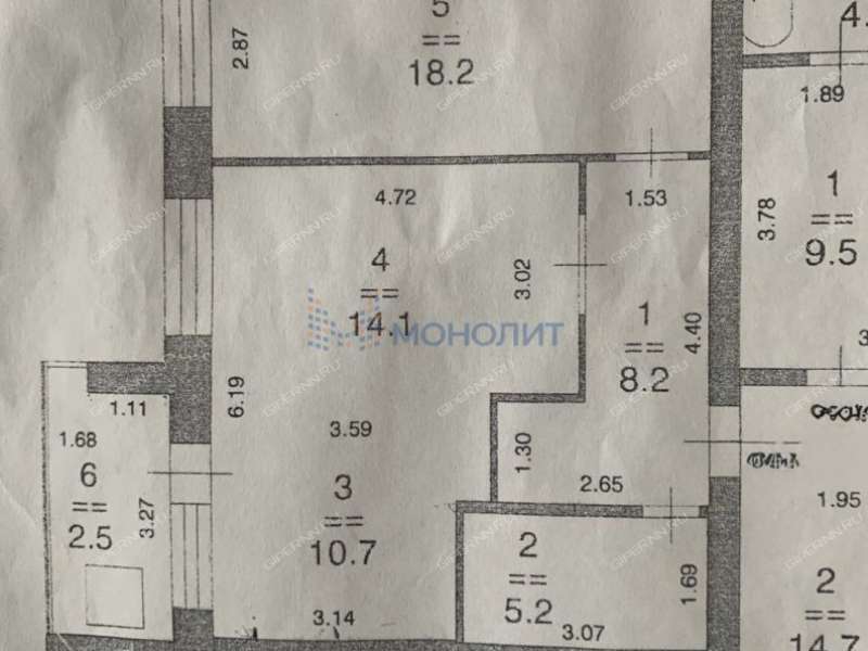 двухкомнатная квартира на улице Родионова дом 193 к4