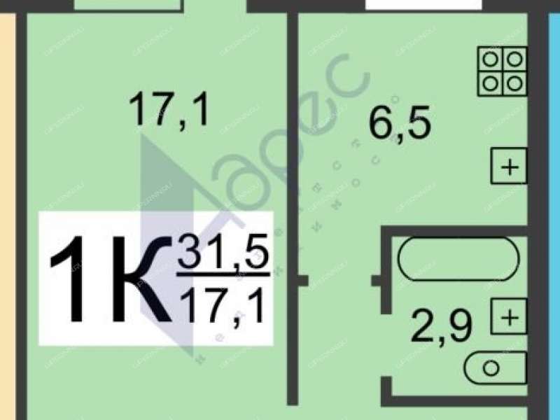 однокомнатная квартира на проспекте Кирова дом 35а