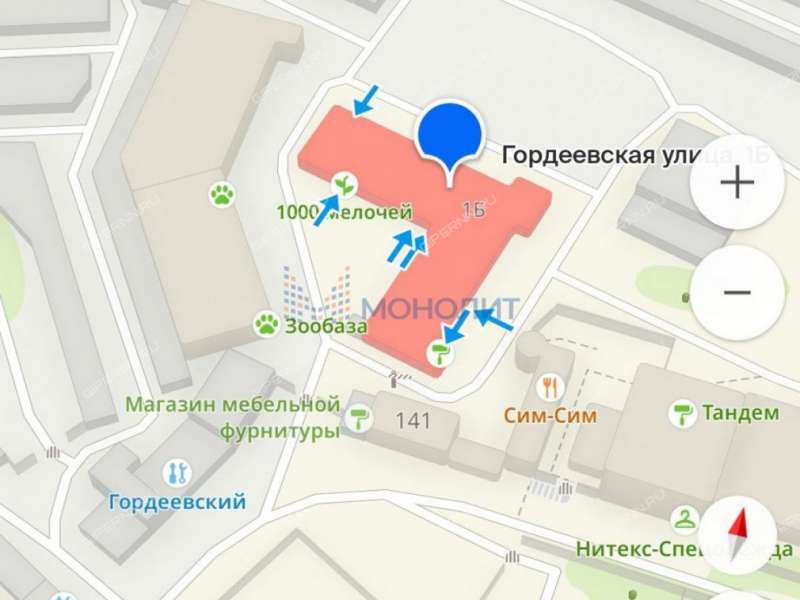 помещение под торговую площадь, производственную площадь на Гордеевской улице