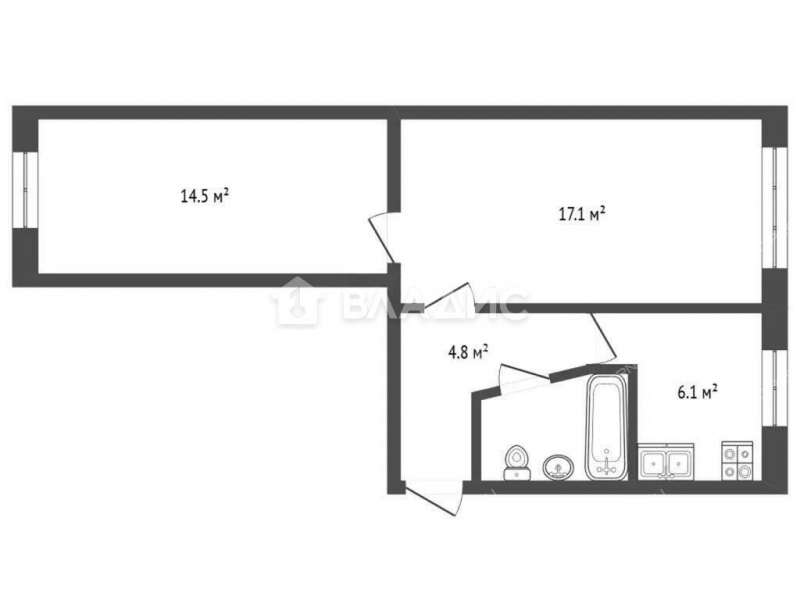 двухкомнатная квартира на Донецкой улице дом 5