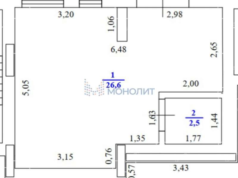 помещение под офис, торговую площадь на Магаданской улице