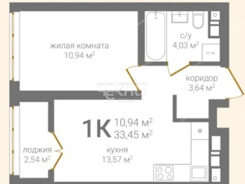 однокомнатная квартира на Казанском шоссе