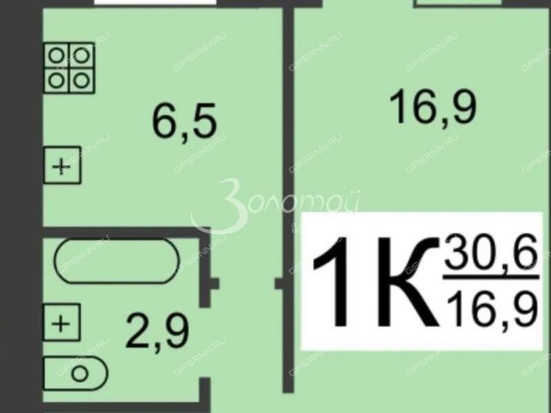однокомнатная квартира на улице Юлиуса Фучика дом 15