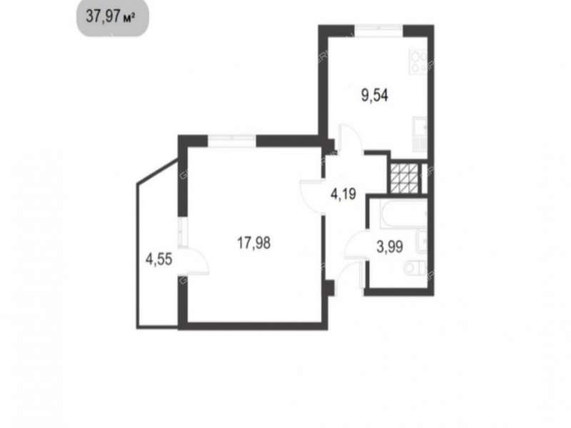 однокомнатная квартира на улице Сутырина дом 9 город Кстово