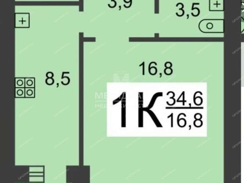 однокомнатная квартира на улице Коминтерна дом 12