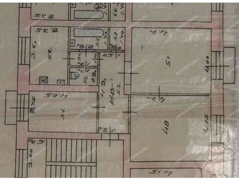 трёхкомнатная квартира на проспекте Октября дом 3
