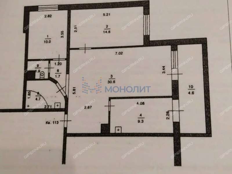 трёхкомнатная квартира на Пролетарской улице дом 5