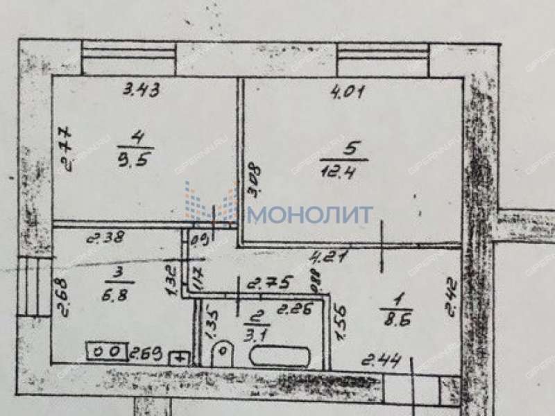 двухкомнатная квартира на Санаторий Нижегородский поселок дом 3 Зеленый Город кп