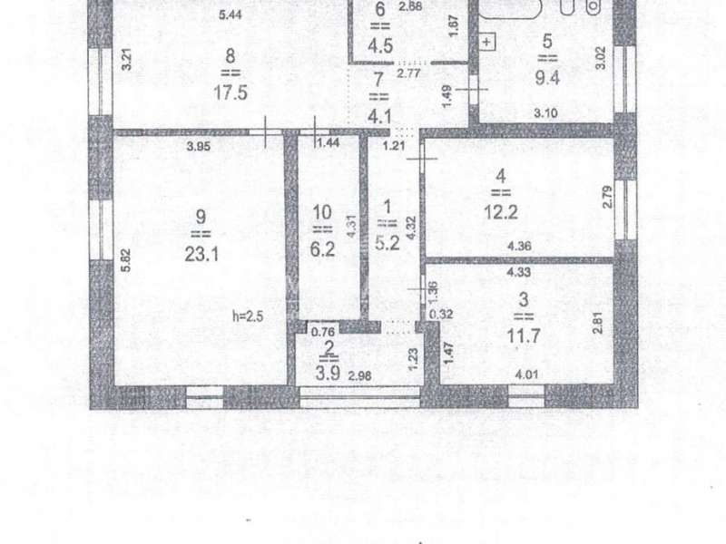 трёхкомнатная квартира на улице Андреева дом 43