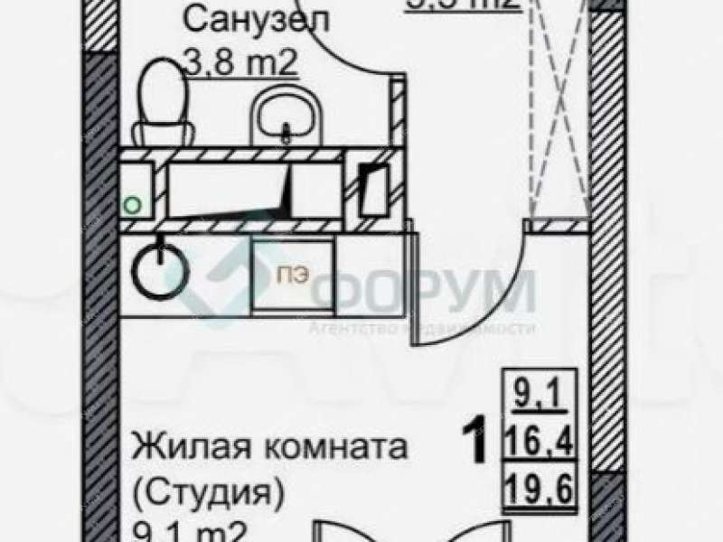 квартира-студия на улице Бетанкура дом 7