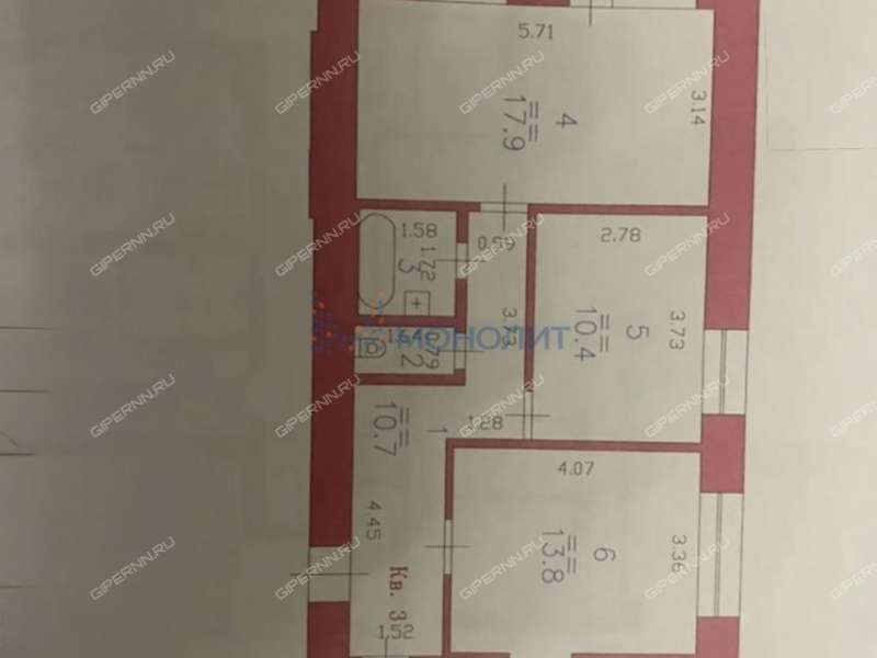 трёхкомнатная квартира на улице Надежды Сусловой дом 26